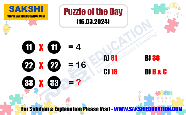 Puzzle of the Day   missing number puzzle  maths puzzle  sakshieducationdaily puzzles