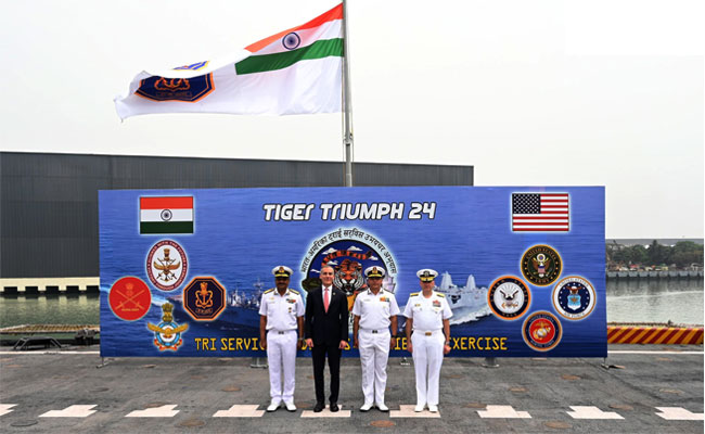 Indian and US combined armed forces began Exercise Tiger TRIUMPH 2024