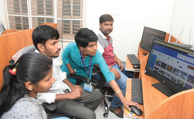 Digital Library arrangement for competitive exams for unemployed