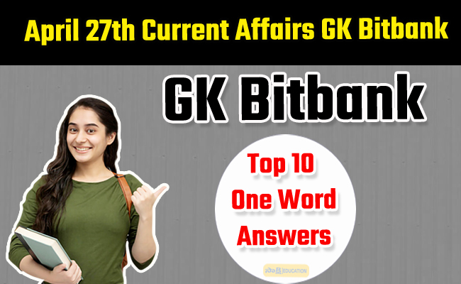 Current Affairs GK Bitbank  general knowledge questions with answers