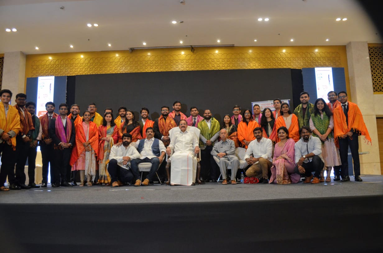 upsc civil rankers with former vice president of india venkaiah naidu