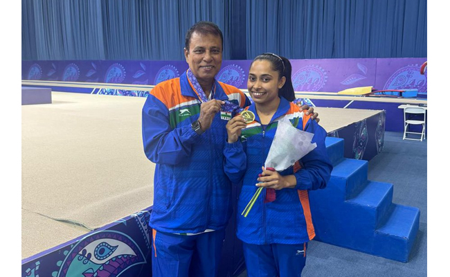 Historic moment  First Gold to India in Asian Gymnastics by Star gymnast Deepa Karmakar