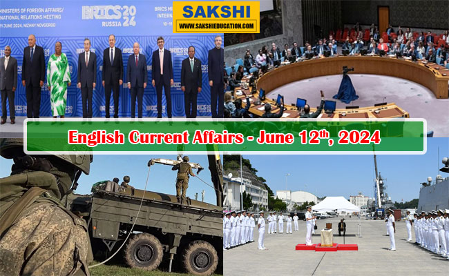 12th June, 2024 Current Affairs  generalknowledge questions with answers  