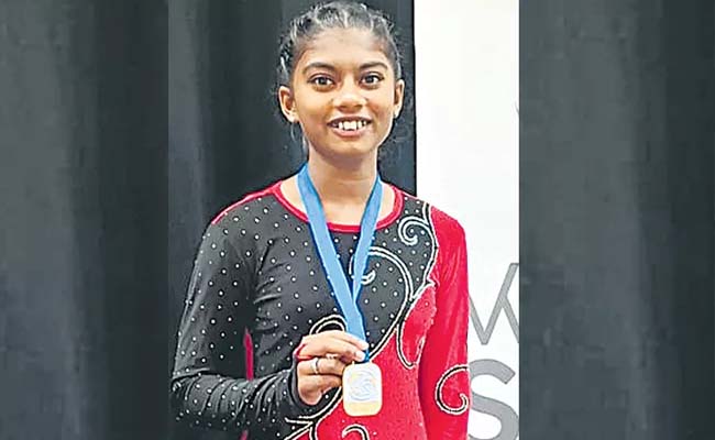 Andhra Pradesh Skater Jessie Gets Gold Medal in Roller Skating Championship