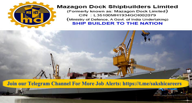 488 Vacancies in Mazagon Dock Shipbuilders Limited 