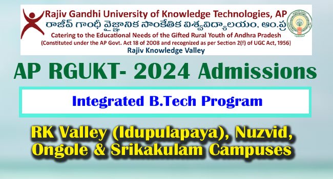 AP RGUKT IIIT 2024 Results Release Date: Check Selection List at https://admissions24.rgukt.in/