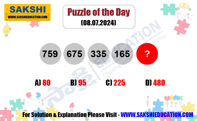 Puzzle of the Day  Math Missing Number Logic Puzzle  sakshieducationdaily puzzles