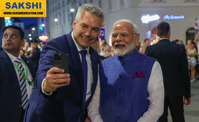 PM Narendra Modi Meets Austrian Chancellor Karl Nehammer In Vienna, Austria