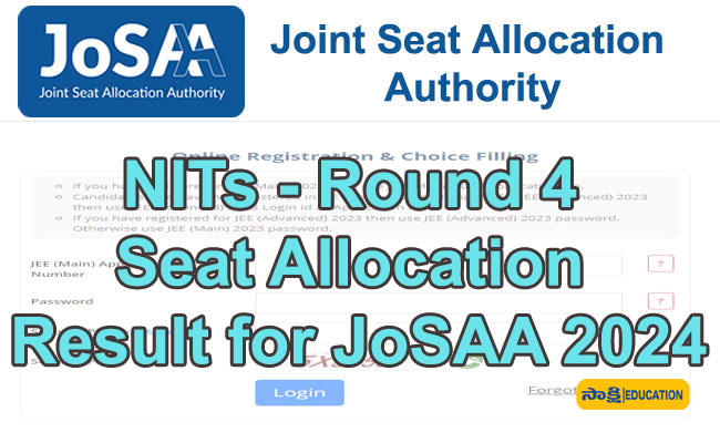 NITs-Round 4 Seat Allocation Result for JoSAA 2024   NIT Opening and Closing Ranks 2024  JoSAA 2024 NIT Cut-off Ranks Round 4  NIT Opening and Closing Ranks 2024  2024 NIT Admission Ranks  JoSAA 2024 NIT Admission Cutoffs  