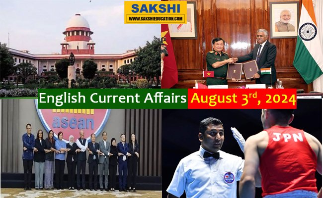 3rd August, 2024 Current Affairs