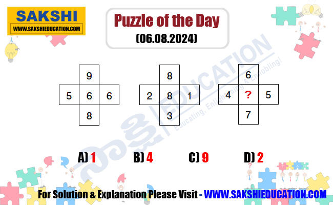 Puzzle of the Day  Missing Number Logic Puzzle  sakshieducation dailypuzzles 