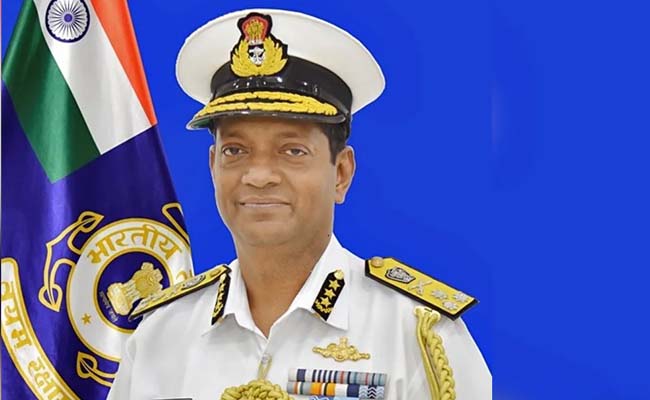 Rakesh Pal at ICG program with Rajnath Singh  Indian Coast Guard Director General Rakesh Pal Dies Of Heart Attack In Chennai