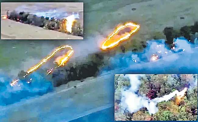 Ukraine's Dragon Drone Spits Out Molten Metal on Russian Troops