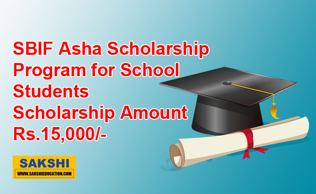 SBIF Asha Scholarship Program for School Students  SBIF Asha Scholarship Program  Scholarship certificate for the SBIF Asha Program  Educational support provided by SBI Foundation  