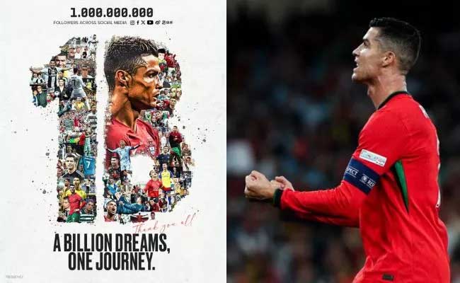 Cristiano Ronaldo Hits 1 Billion Social Media Followers on Social Media