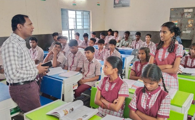 District education officer inspects zp high school