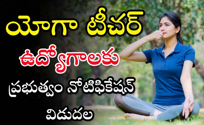 Yoga Teacher jobs  Hyderabad government yoga instructor recruitment notification  842 yoga instructor posts in government hospitals  421 male yoga instructor posts 421 female yoga instructor posts  Government hospital yoga instructor recruitment  