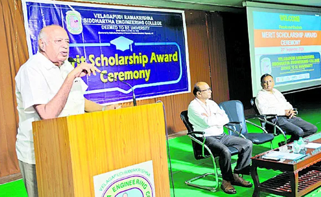 Merit scholarships award ceremony at siddhartha engineering college