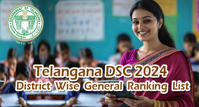 Telangana DSC 2024 Ranks: Hyderabad District Rankers List