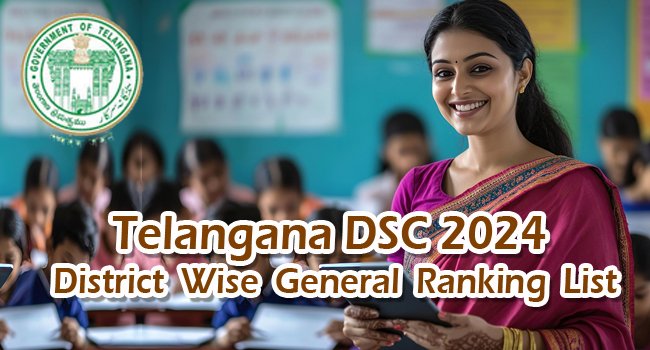 Telangana DSC 2024 Ranks: Peddapalli District Rankers List