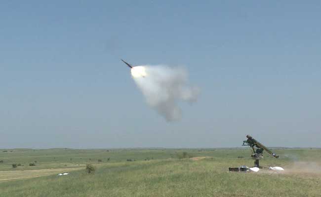 Indian army personnel carrying the VSHORADS missile on their shoulder  DRDO Successfully Flight Tests Very Short Range Air Defence System  VSHORADS missile during testing at Pokhran Firing Range  