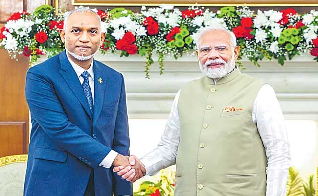 RuPay Card Service Launched in the Maldives  Financial Assistance Announcement  Prime Minister Modi and President Muizju discussing airport development in the Maldives 