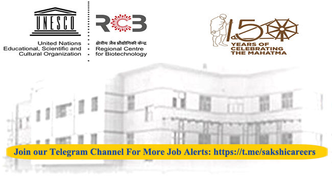 Regional Centre for Biotechnology Recruitment 2024 