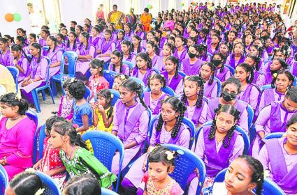 Teachers instructs the students for their upcoming public exam