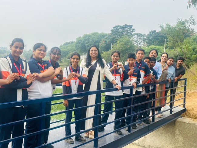 Inspiring School Children built walking bridge