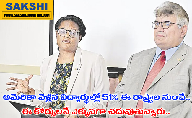 51percent of students who went to America are from Telugu states  51 percent of Indian students studying in America from Telugu states 