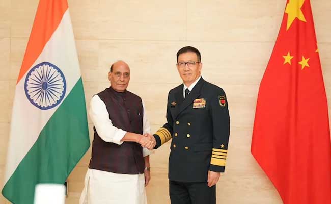 ASEAN security conference meeting between Indian and Chinese defense ministers   Raksha Mantri Rajnath Singh, Chinese Defence Minister Dong Jun Meet For First Time After Disengagement Deal 