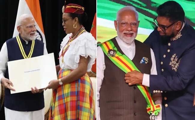 Prime Minister Narendra Modi Receives Highest Honors from Guyana and Dominica