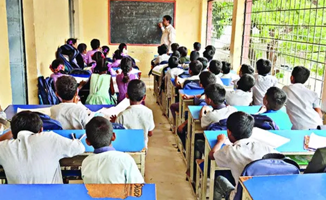 Work load for ap govt school teachers due to time extension