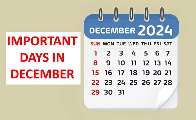 National And International Events In December 2024  National and international days December 