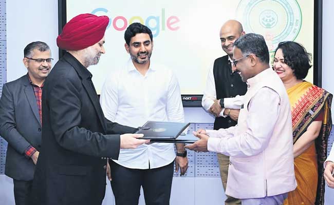 Skill development programs for students  Andhra Pradesh govt signs MoU with Google to advance AI  Andhra Pradesh government collaborates with Google  