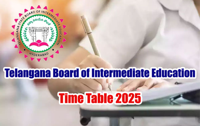 TG Intermediate Time Table 2025: తెలంగాణ ఇంటర్‌ పరీక్షల షెడ్యూల్‌ విడుదల