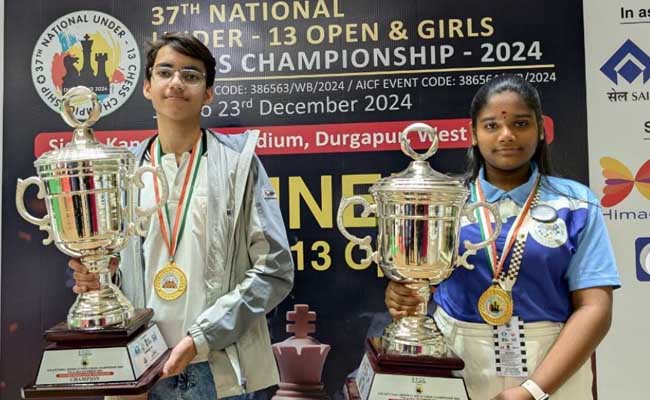 National Under-13 Chess Championship winner is Saranya Devi  37th National Under-13 Girls Chess Championship winner Sharanya Devi Narahari  