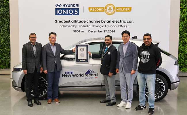 Hyundai Ioniq 5 Sets Guinness World Record for Highest Climb