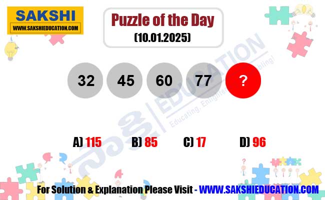 Puzzle of the Day for Competitive Exams in Telugu  puzzle of the day  