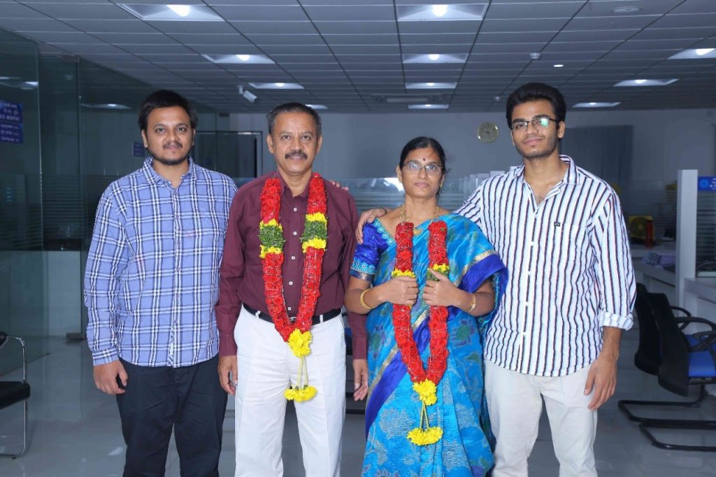 IFS-2022 topper Kolluru Venkata Srikanth with family