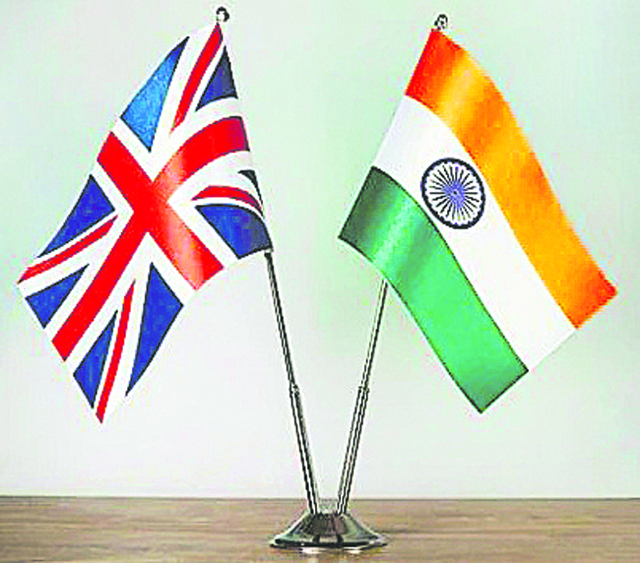 India-Britain Flags