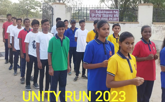 students of Kendriya Vidyalaya on the occasion of Unity Day
