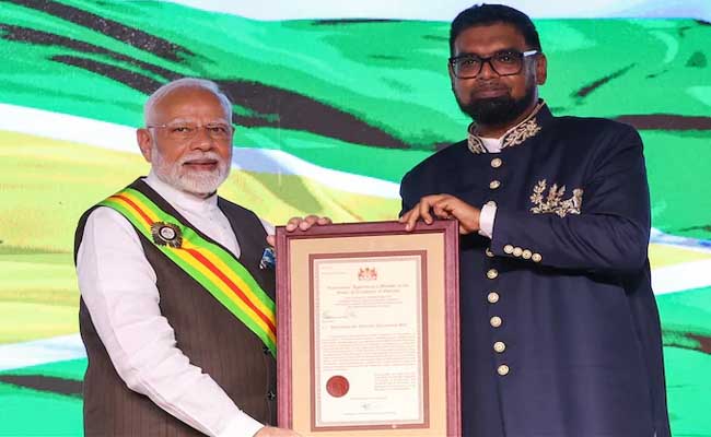 PM Modi Conferred With Guyana's Highest National Award