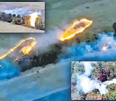 Ukraine's Dragon Drone Spits Out Molten Metal on Russian Troops