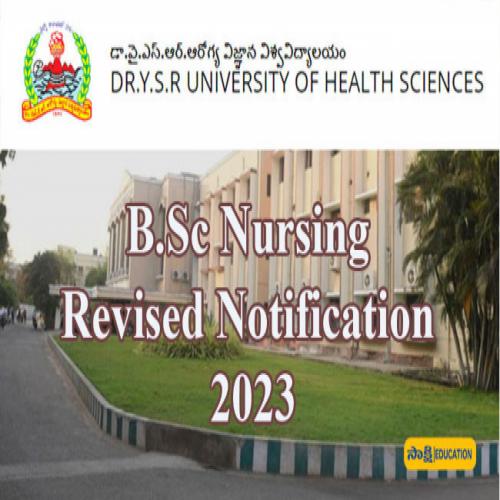 Dr. YSRUHS B.Sc Nursing Revised Notification 2023| Sakshi Education