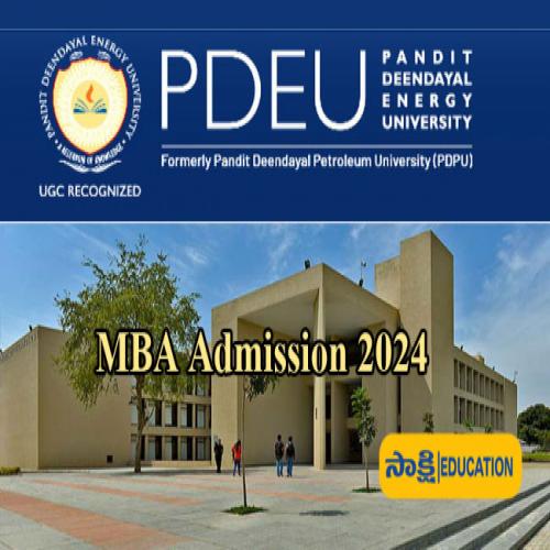 PDEU MBA Admission 2024 Notification | Sakshi Education