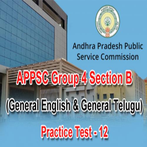 APPSC Group 4 Section B (General English & General Telugu) Practice ...