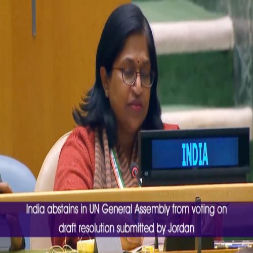 India Abstains In UN General Assembly From Voting On Draft Resolution ...