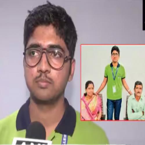 JEE Mains 1st Ranker Nilkrishna Story   JEE Mains 2024 Topper Chadivi with Family