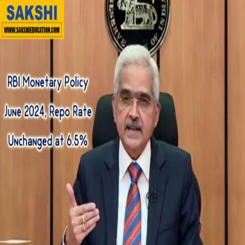 RBI Policy June 2024, Repo Rate Unchanged at 6.5 Sakshi